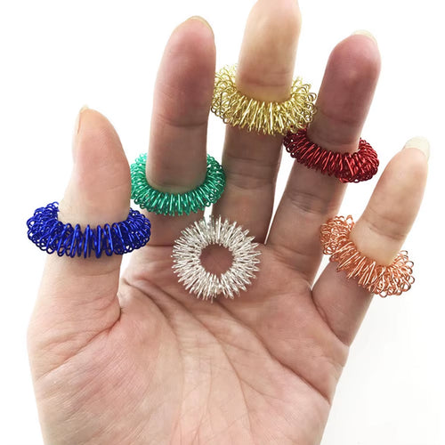 5Pcs Finger Massager Massage Ring Health Care Set Home Use Health Care Tools Acupressure Figure Massager Relax Finger Hand Care