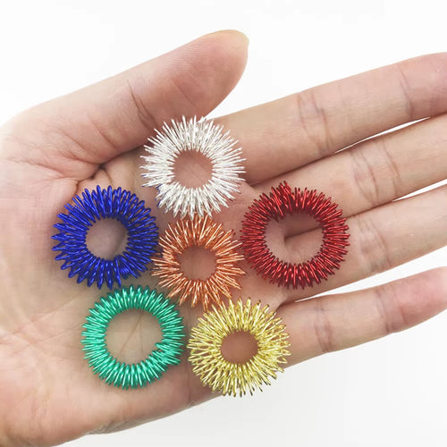 5Pcs Finger Massager Massage Ring Health Care Set Home Use Health Care Tools Acupressure Figure Massager Relax Finger Hand Care