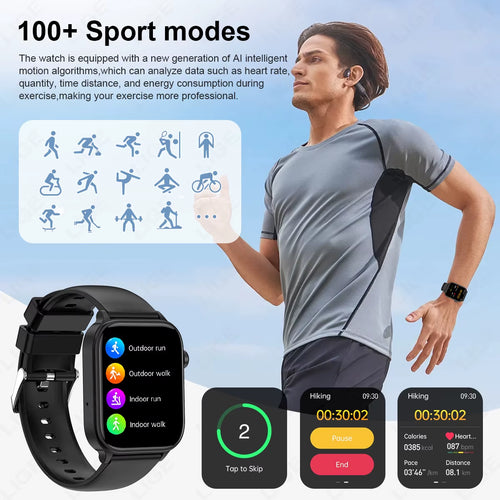 2025 New ECG+PPG Smart Watch Men Blood Lipid Uric Acid Health Monitor Bluetooth Call Sleep Physical Health Smartwatch Women