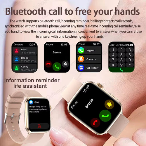 2025 New NFC Health Smat Watch Women 1.85 Inch Blood Pressure Heart Rate Bluetooth Call Female Health Smarwatches Ladies for IOS