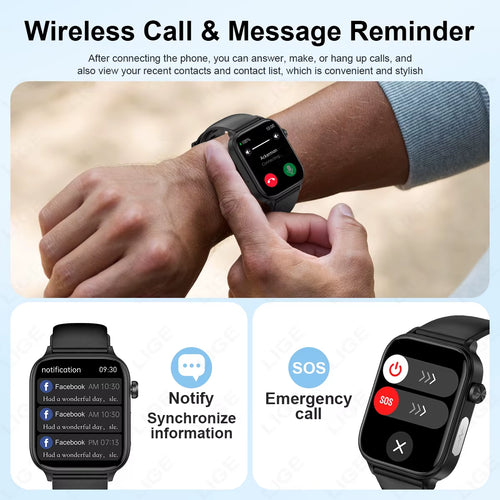 2025 New ECG+PPG Smart Watch Men Blood Lipid Uric Acid Health Monitor Bluetooth Call Sleep Physical Health Smartwatch Women