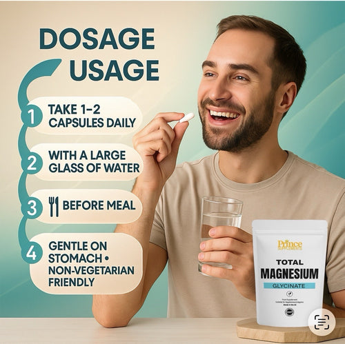 MAGNESIUM GLYCINATE CAPSULES 2000MG HIGH STRENGTH FATIGUE, BONE HEALTH, MUSCLE