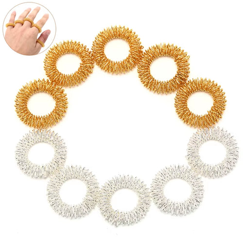5Pcs Finger Massager Massage Ring Health Care Set Home Use Health Care Tools Acupressure Figure Massager Relax Finger Hand Care