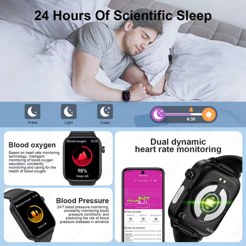 2025 New ECG+PPG Smart Watch Men Blood Lipid Uric Acid Health Monitor Bluetooth Call Sleep Physical Health Smartwatch Women